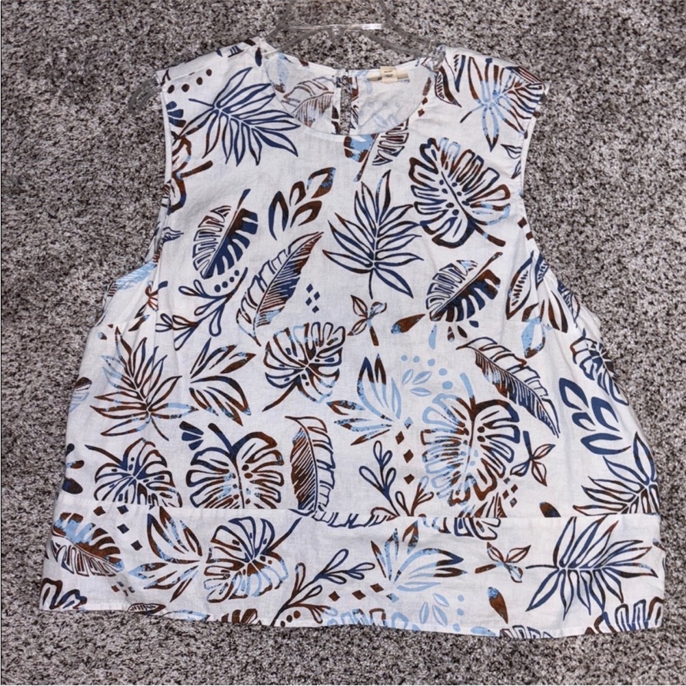 a.n.a sleeveless linen blend flowy tank tap